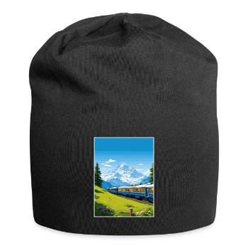 Orient Express Europa Deko Vintage Reiseposter - Jersey-Beanie - Schwarz - Vorne