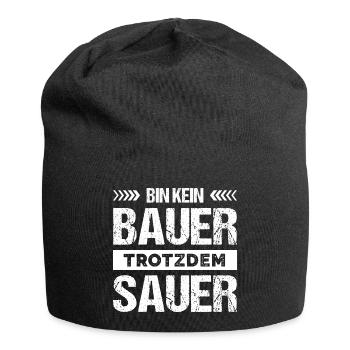 Bauernprotest Demo Bin Kein Bauer Trotzdem Sauer - Jersey-Beanie - Schwarz - Vorne
