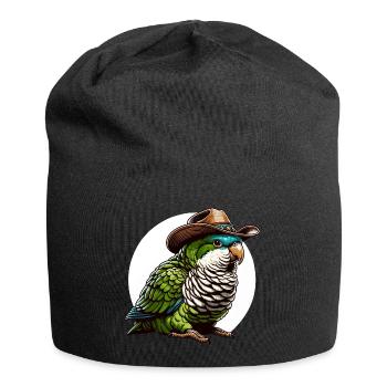 Quäker Papagei Mönch Sittich - Jersey-Beanie - Schwarz - Vorne