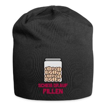 Je m’en fiche, déclaration, indifférent, drôle - Bonnet en jersey - noir - Devant