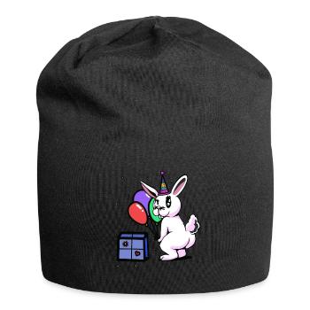 Hase Geburtstag Gratulieren Glückwunsch Feiern - Jersey-Beanie - Schwarz - Vorne