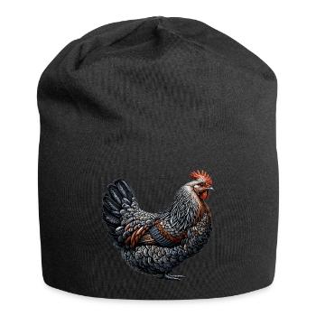 Lustiges Huhn Huhn Lustiges Bild - Jersey-Beanie - Schwarz - Vorne