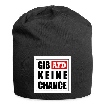 Gib afd keine chance - Jersey-Beanie - Schwarz - Vorne