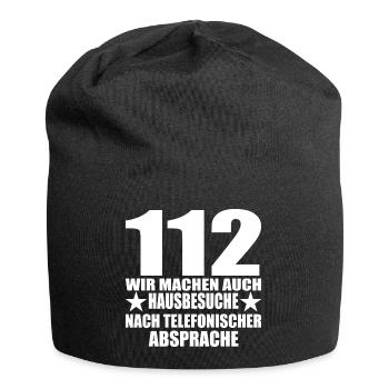 Feuerwehr - Jersey-Beanie - Schwarz - Vorne
