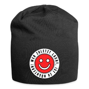 Celui qui rit le dernier est trop sobre ! - Bonnet en jersey - noir - Devant