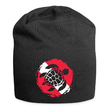 Diving Turtla Underwater Exploration Deep Sea - Jersey-Beanie - Schwarz - Vorne