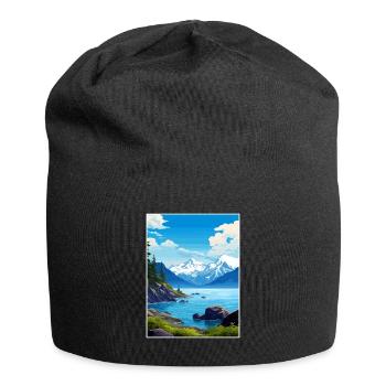 Resurrection Bay Alaska Vintage Travel Poster WPA - Jersey Beanie - black - Front