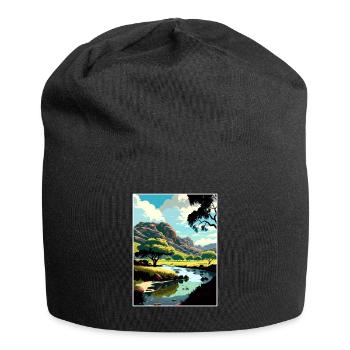 Malibu Creek California Vintage Travel Poster WPA - Jersey Beanie - black - Front
