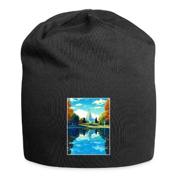 Washington Dc Vereinigte Staaten Vintage Reiseposter - Jersey-Beanie - Schwarz - Vorne