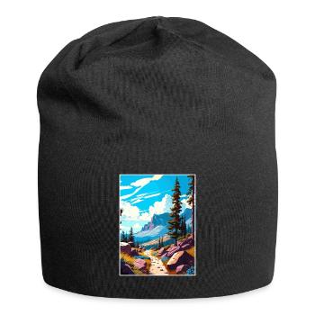 Pacific Crest Trail Kalifornien Reiseposter - Jersey-Beanie - Schwarz - Vorne