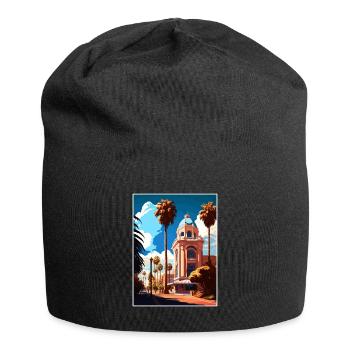 San Jose Kalifornien Vintage Reiseposter Souvenir - Jersey-Beanie - Schwarz - Vorne