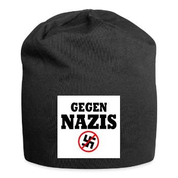 Gegen nazis - Jersey-Beanie - Schwarz - Vorne