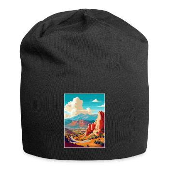 Colorado Springs Vintage Reiseposter Souvenir - Jersey-Beanie - Schwarz - Vorne