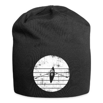Ruderboot Zeichnung - Jersey-Beanie - Schwarz - Vorne