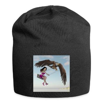 Swinging in the sky. - Jersey Beanie - black - Front