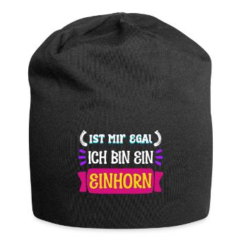 Je m’en fous de la déclaration, je m’en fous - Bonnet en jersey - noir - Devant