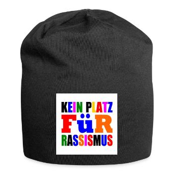 kein platz für rassismus - Jersey-Beanie - Schwarz - Vorne
