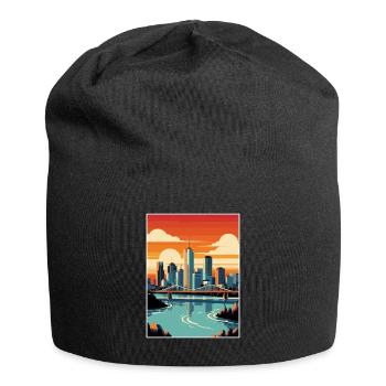 Brisbane Australien Vintage Reiseposter Souvenir - Jersey-Beanie - Schwarz - Vorne