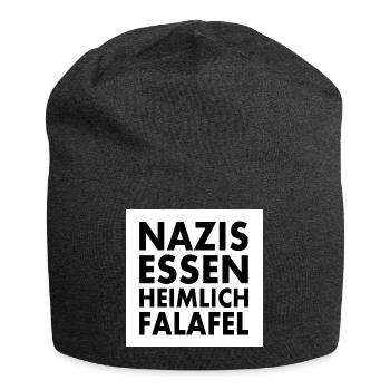 nazis essen heimlich falafel - Jersey-Beanie - Anthrazit - Vorne