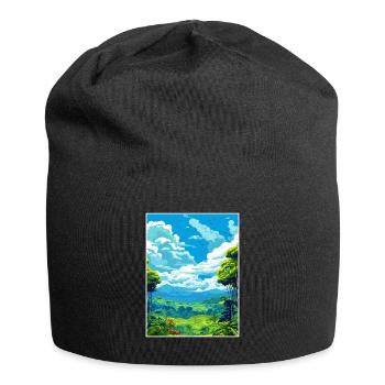 Amazone Rainforest Vintage voyage affiche Souvenir - Bonnet en jersey - noir - Devant
