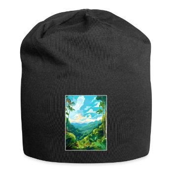 Amazone Rainforest Vintage voyage affiche Souvenir - Bonnet en jersey - noir - Devant
