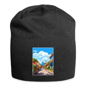 San Jose Costa Rica Vintage Reiseposter Souvenir - Jersey-Beanie - Schwarz - Vorne