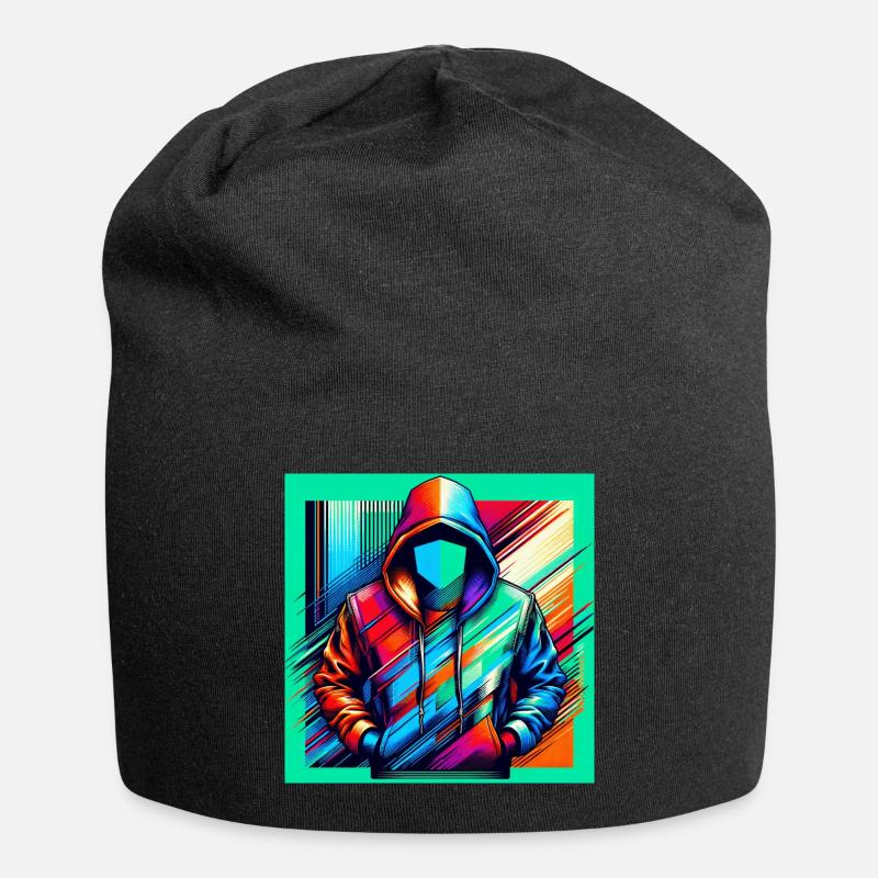 Cyber Puls - Jersey-Beanie - Schwarz