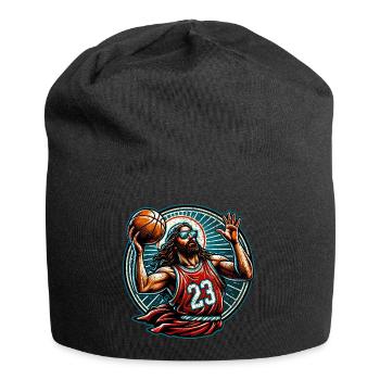 Funny Jump Shot Jesus Christian Basketball Gift - Jersey Beanie - black - Front
