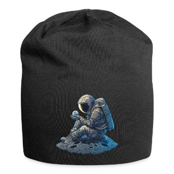 An astronaut observes the Earth - Jersey Beanie - black - Front