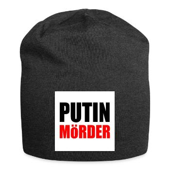 Putin mörder - Bonnet en jersey - charbon - Devant