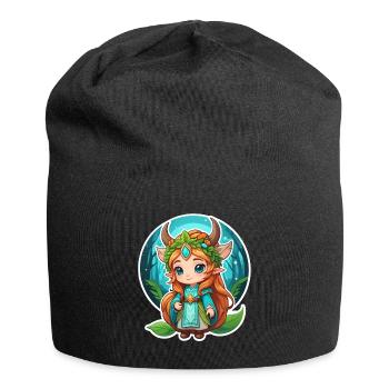 Druide Mignon Illustration - Bonnet en jersey - noir - Devant