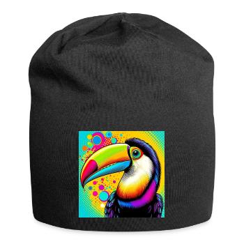 Tukan Pop Art - Jersey-Beanie - Schwarz - Vorne