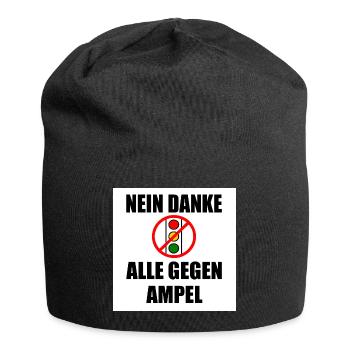 Nein danke ampel - Jersey-Beanie - Schwarz - Vorne