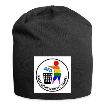 Keep your environment clean - FCK AfD - Jersey Beanie - black - Front