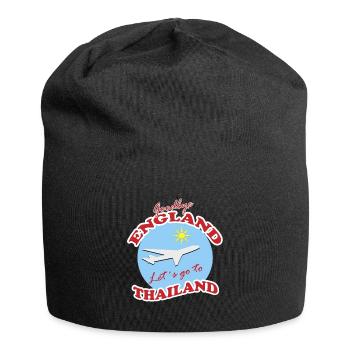 Thailand Travel Farewell Airplane Design - Jersey Beanie - black - Front