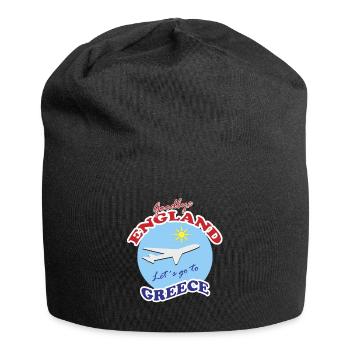 Greece Farewell Airplane Travel Design - Jersey Beanie - black - Front