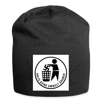 halte deine umwelt sauber - Jersey-Beanie - Schwarz - Vorne
