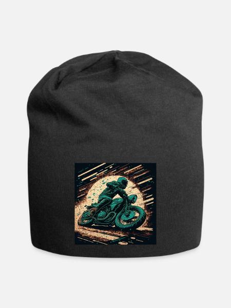 Caferacer dark green - Jersey Beanie - black