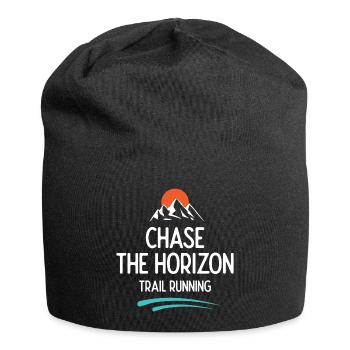 Trailrunning - Jagd auf den Horizont - Jersey-Beanie - Schwarz - Vorne