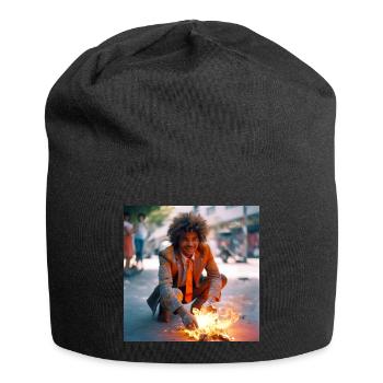 Burning Man 03 - Bonnet en jersey - noir - Devant