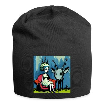 Psychedelic deer 01 - Jersey Beanie - black - Front