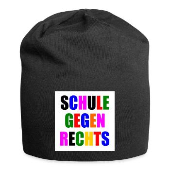 Schule gegen rechts - Jersey-Beanie - Schwarz - Vorne