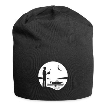 silhouette de bateau télécommandée - Bonnet en jersey - noir - Devant