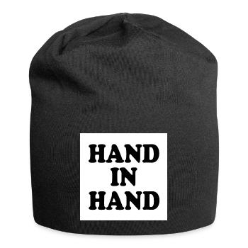 Hand in hand - Jersey-Beanie - Schwarz - Vorne