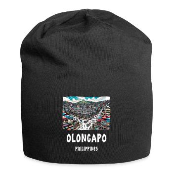 Ville d'Olongapo, Philippines, Asie du Sud-Est - Bonnet en jersey - noir - Devant
