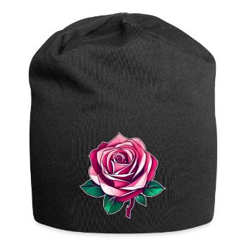 Pink Rose III - Bonnet en jersey - noir - Devant