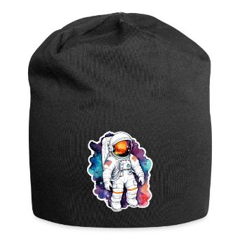 Aquarelle d’astronaute Aquarelle - Bonnet en jersey - noir - Devant