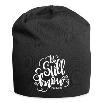 Be still and know - Jersey Beanie - black - Front