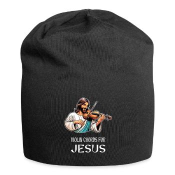 Violinen Akkorde für Jesus Christlicher Gott - Jersey-Beanie - Schwarz - Vorne