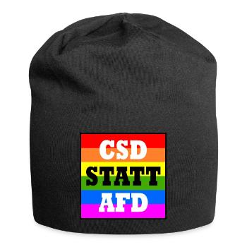 Csd statt afd - Jersey-Beanie - Schwarz - Vorne